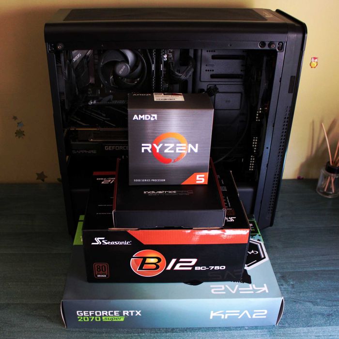 PC Ryzen 5 5500 - RTX 2070 SUPER - 16GB RAM - 500GB SSD - 750W PSU