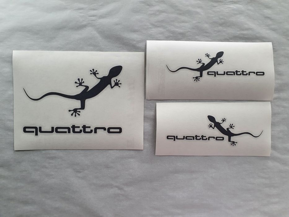 3бр. стикери Sticker Audi quattro gecko 002
