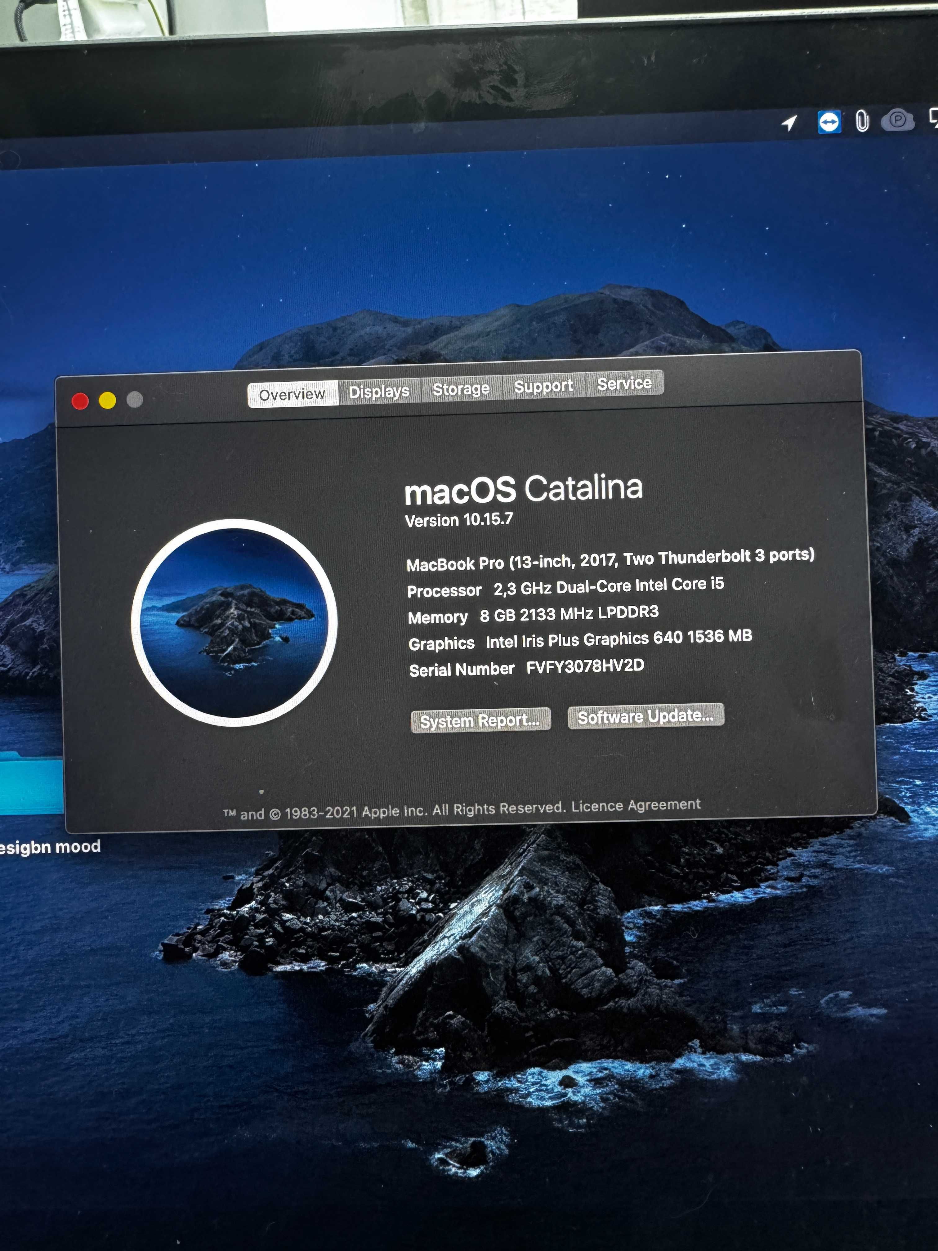 MacBook Pro 13” (2017) – i5 / 8GB / 256GB SSD – Без зарядно