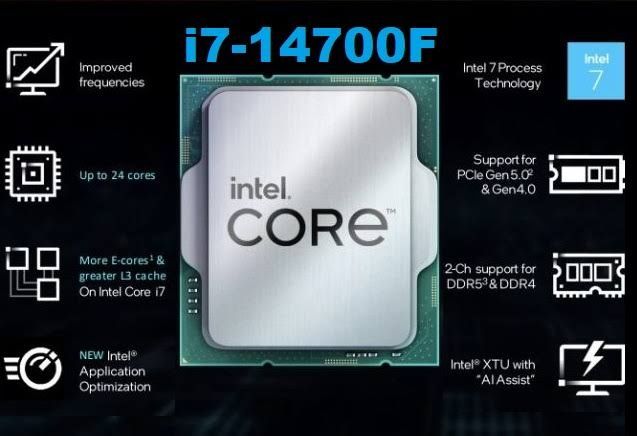 Intel® Core™ i7 processor 14700F 33M Cache, up to 5.40 GHz