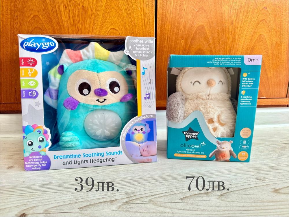 Плюшени играчки с бял шум