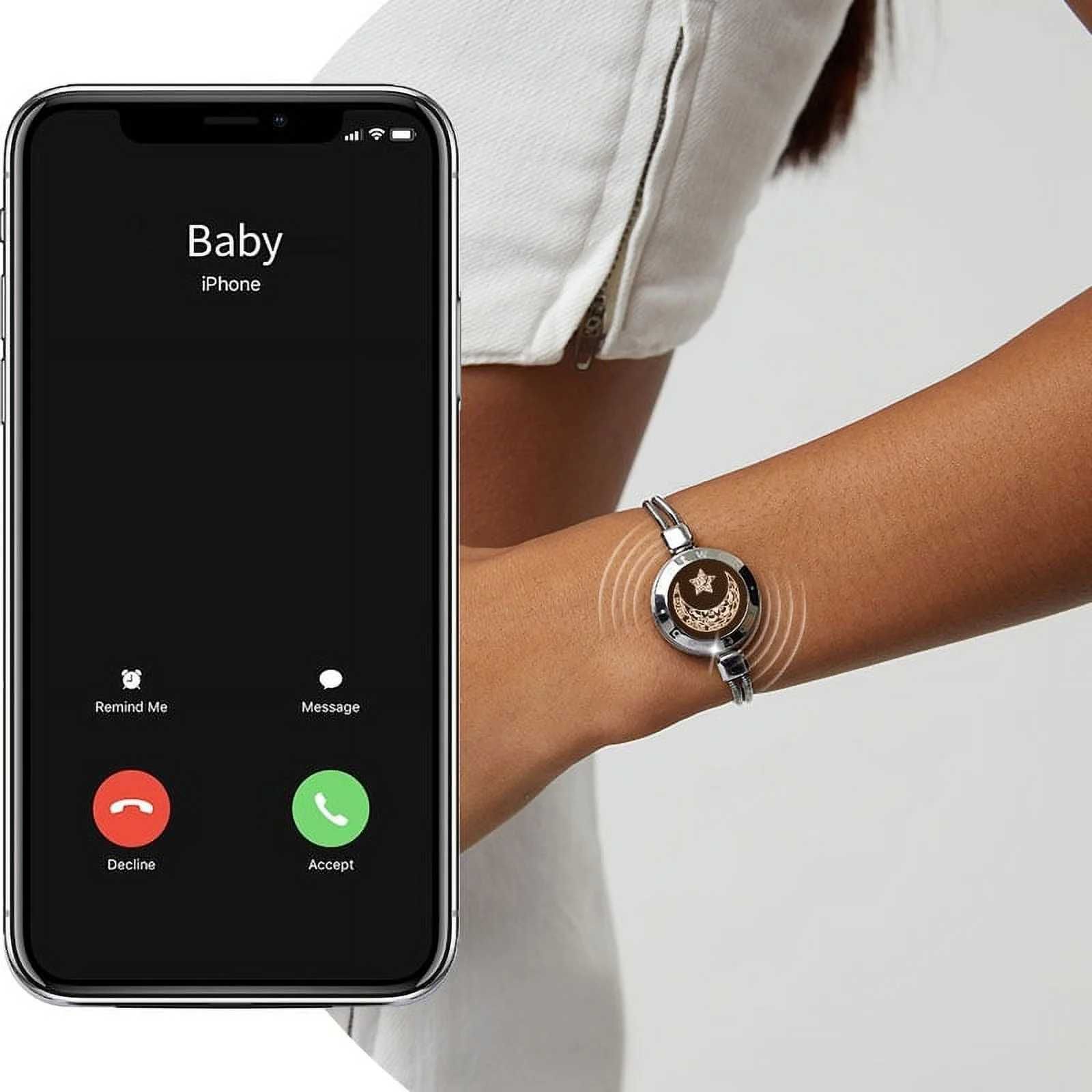 Светещи и вибриращи, умни гривни с Bluetooth с - Слънце и Луна Totwoo