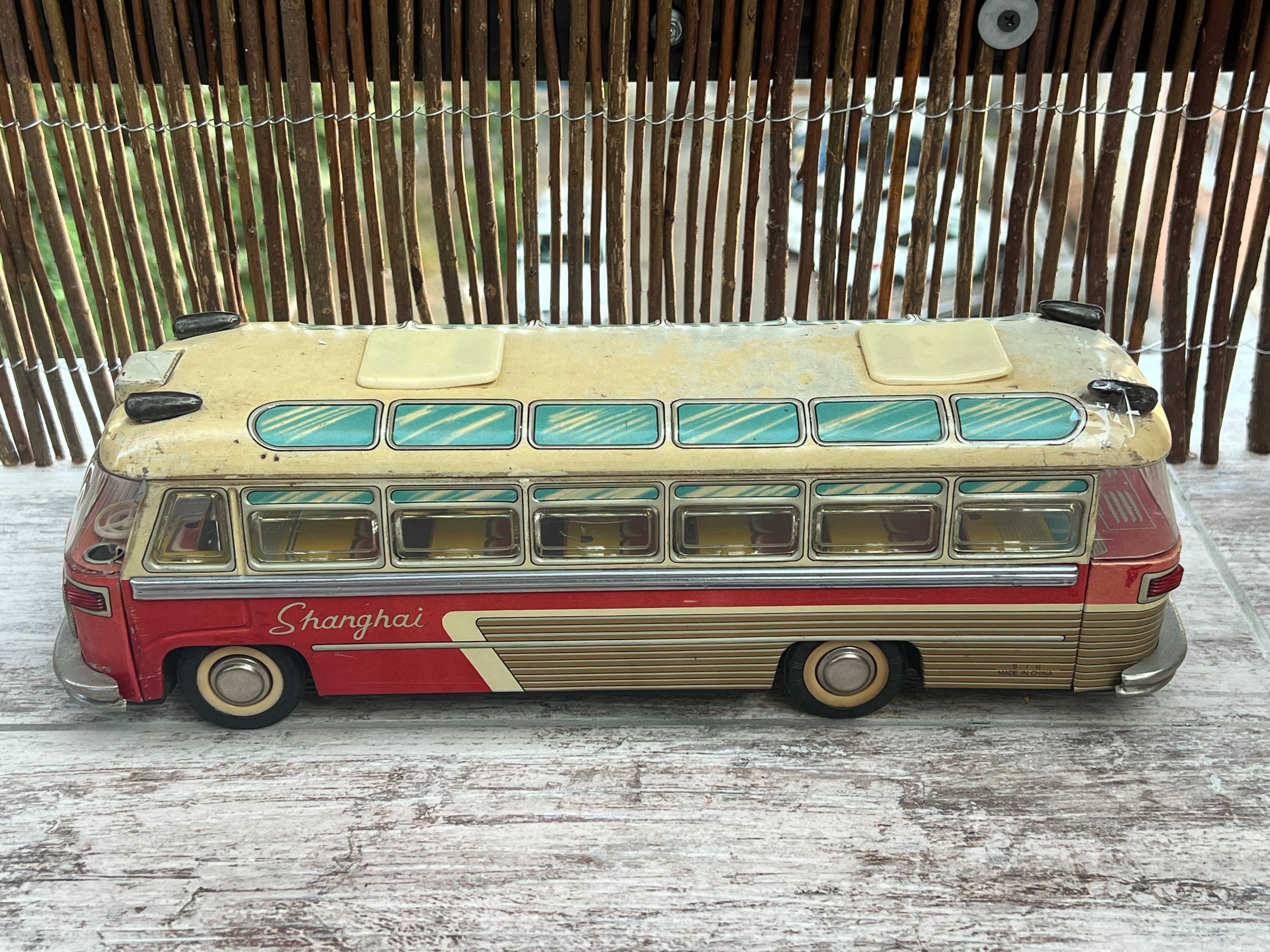 Jucarie Colectie Vintage 1960 Autobus Shanghai MF 812 China Frictiune