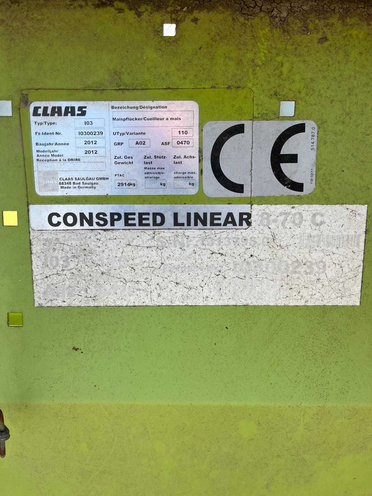 Heder Porumb de vanzare CLAAS Conspeed 8-70