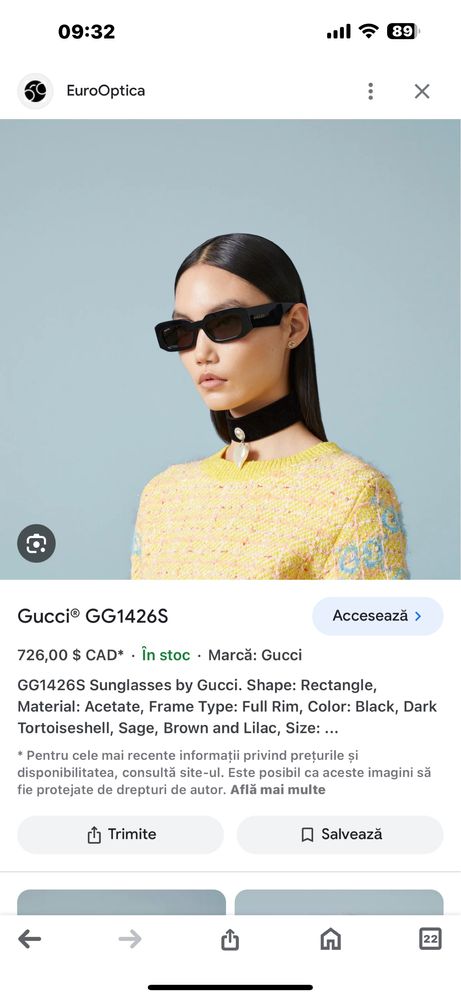 Ochelari de soare Gucci