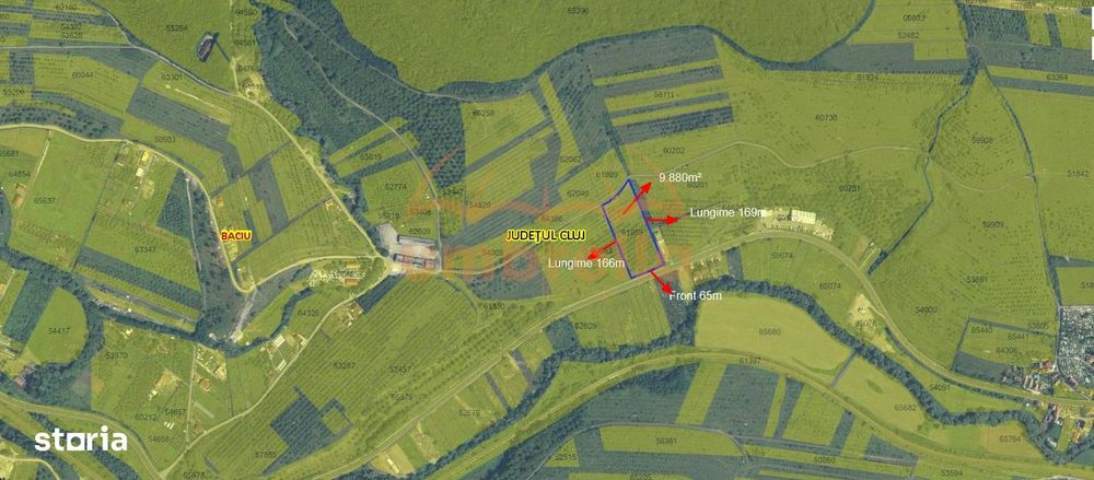 Teren intravilan de vanzare in Baciu 9.880m²