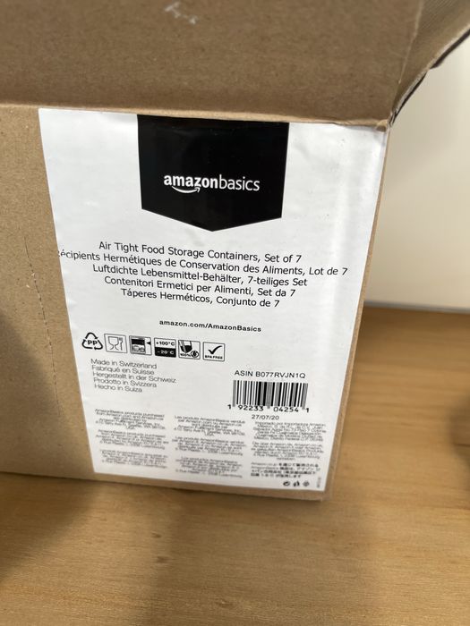 Set 7 caserole cu inchidere ermetica Amazon Basics Elvetia
