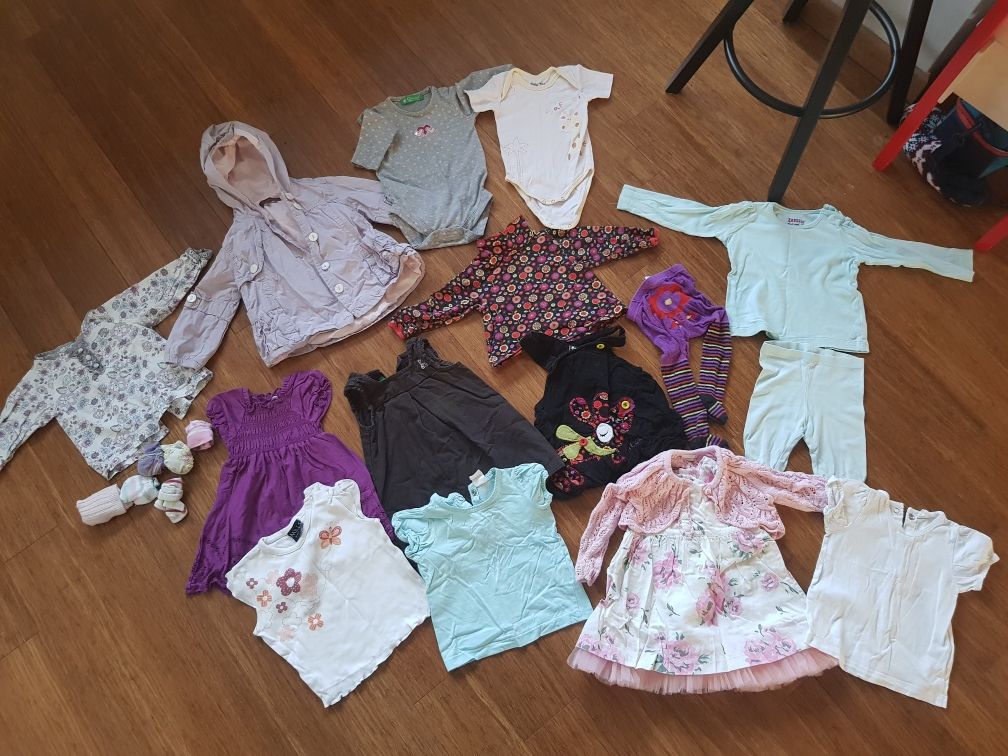 Лот маркови детски дрехи за момиче 6-9 месеца, 68-74 см. ръст