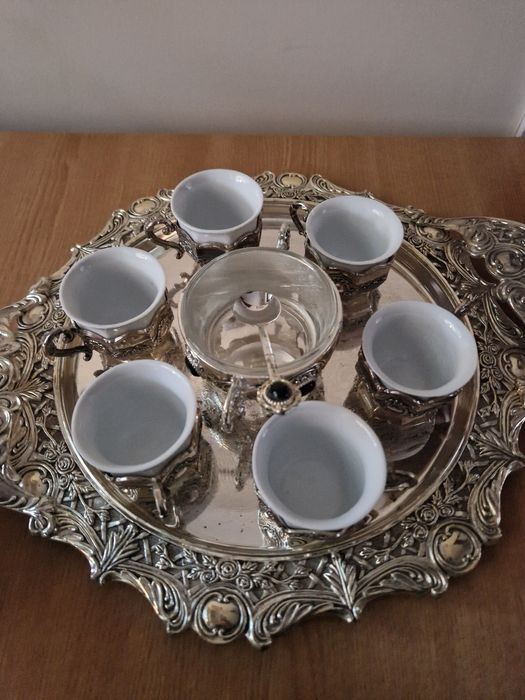 Set cafea argintat