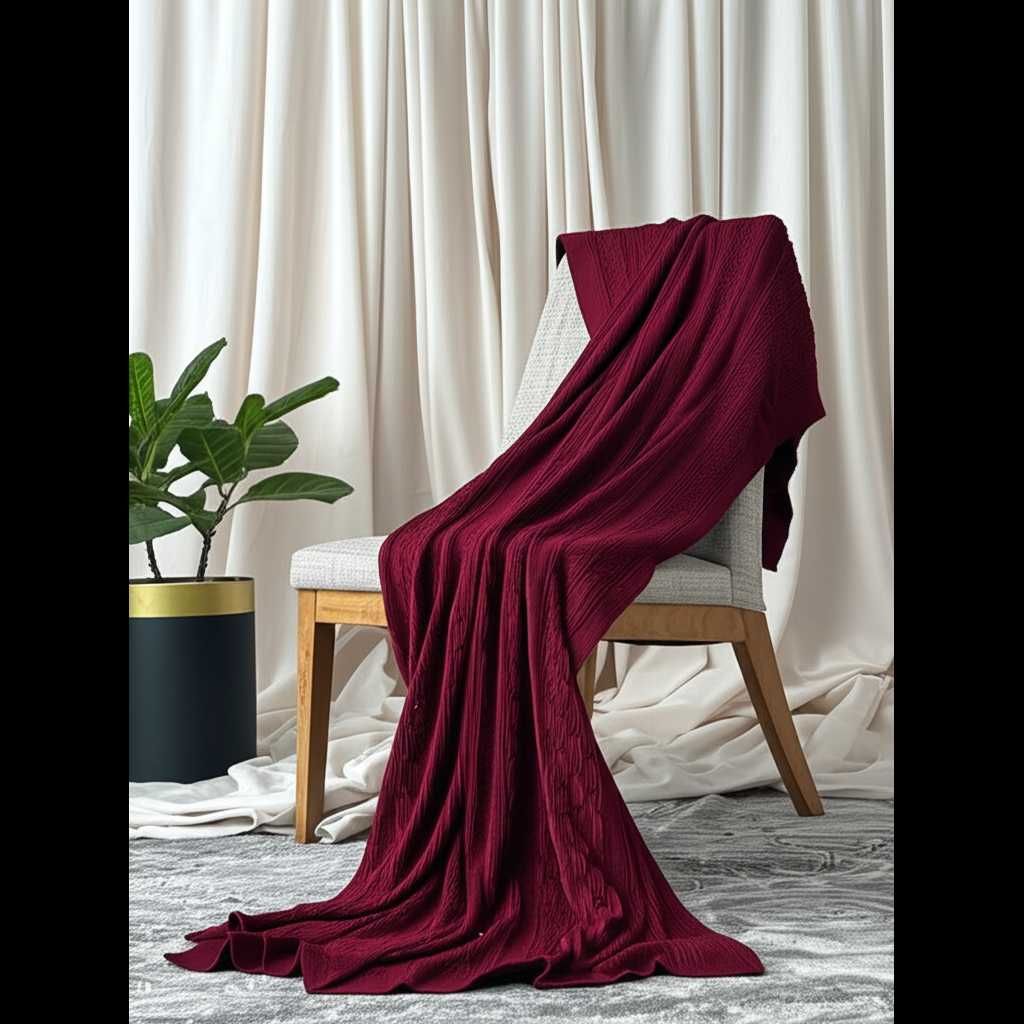 Плед вязаный 120×200 см — Тепло и стиль в каждом доме