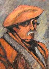 Tablou vechi. Portretul pictor Jozsef Rippl Ronai (AUTOPORTRET?). U/C