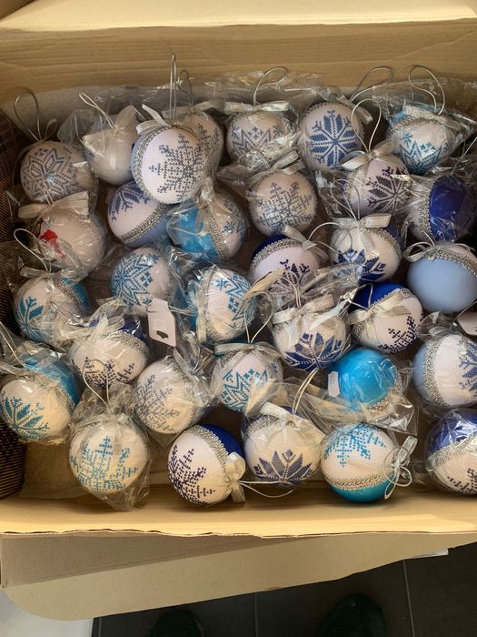 Играчки за елха,ръчно бродирани.