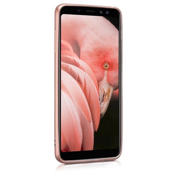 Husa Samsung Galaxy A8 2018, slim antisoc Rose-Gold
