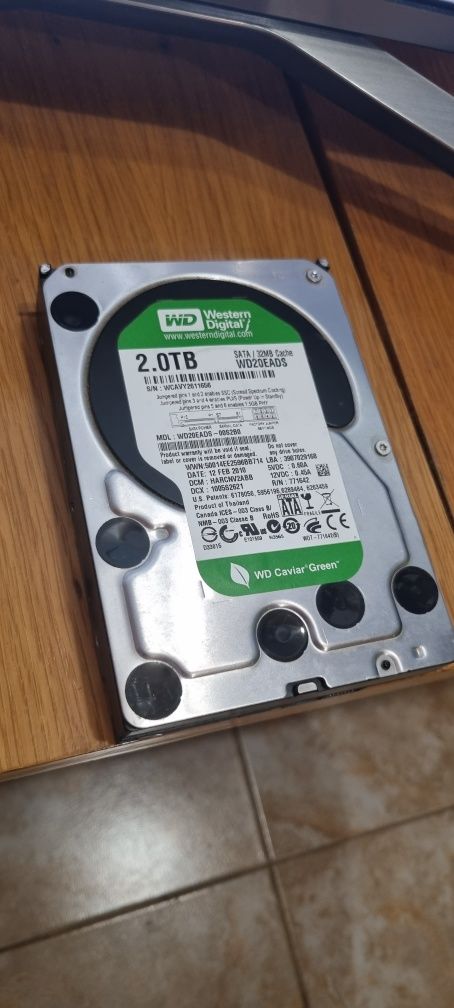 Western Digital WD Green 3.5 2TB 64MB SATA3 (WD20EZRX)
