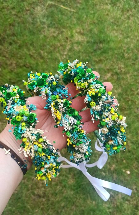 Coronițe din flori naturale uscate