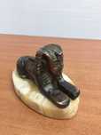 Statuete din bronz cu suport din marmura + scrumiera bronz