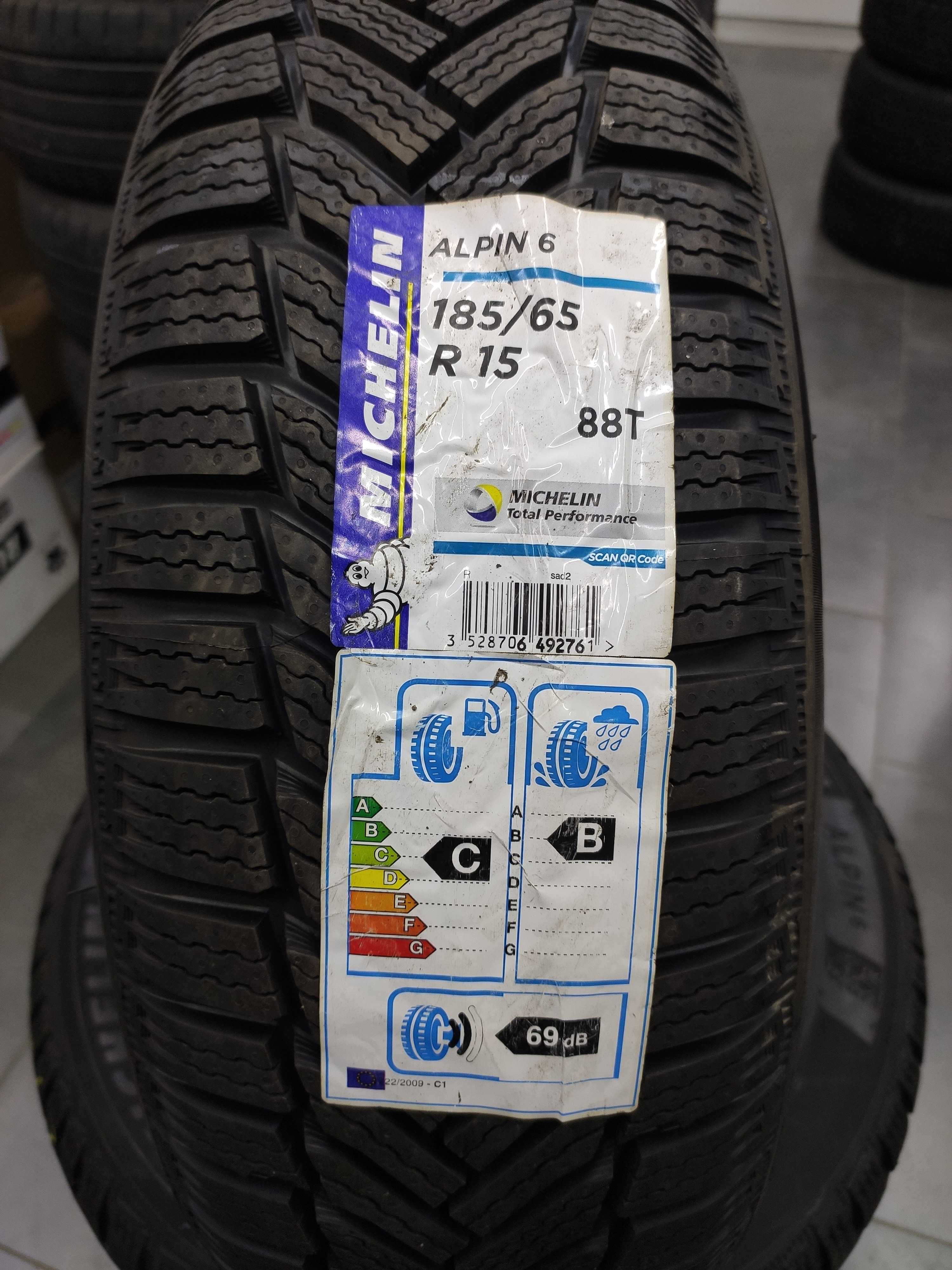 4бр Нови зимни гуми 185 65 15 - Michelin Alpin 6