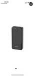 Powerbank Dudao K10, 10000mAh, 2 porturi USB-A, USB-C, negru, 15mm