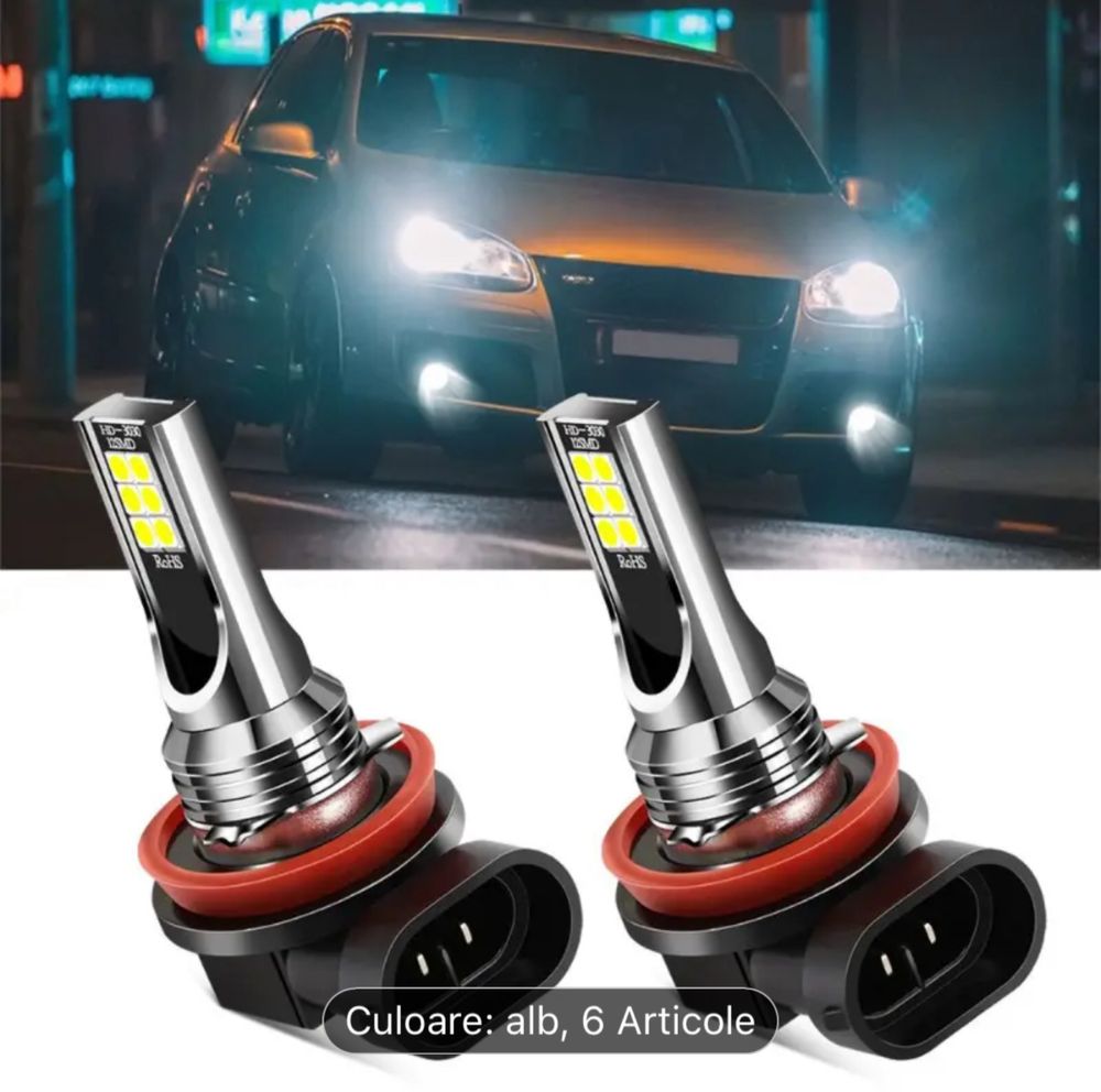 Becuri led H7 H11 H8 H4 noi