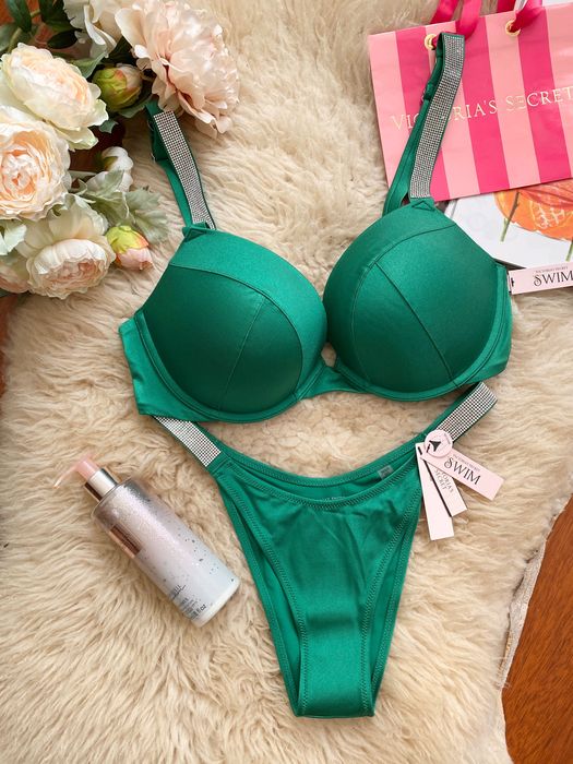 Зелен бански Victorias secret със стрази