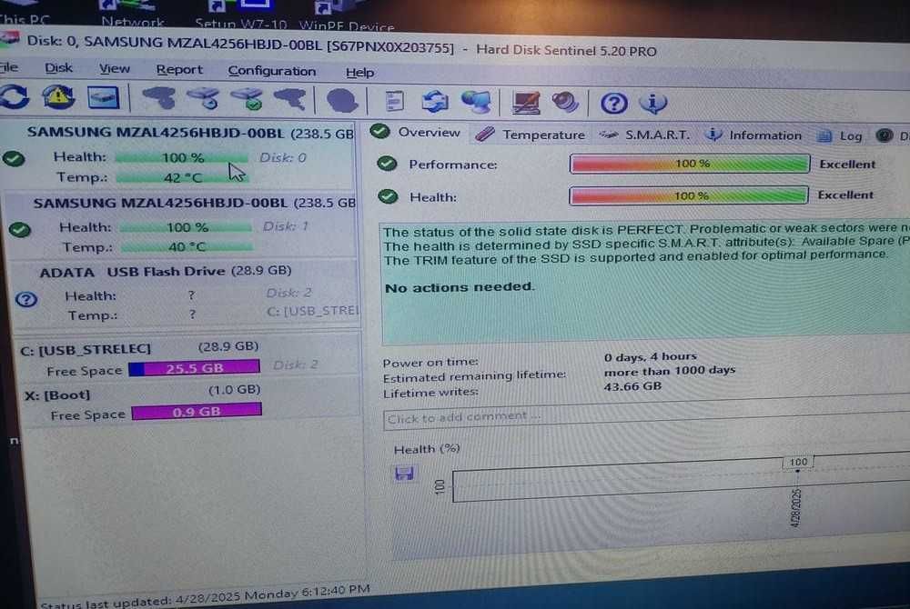 SSD Nvme PCIe4.0, 256GB Samsung
