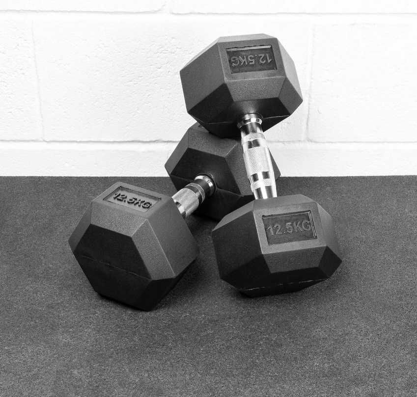 Дъмбели Хекс Pro , Фиксирани Гири HEX 2 × 12.5 кг, Dumbbells