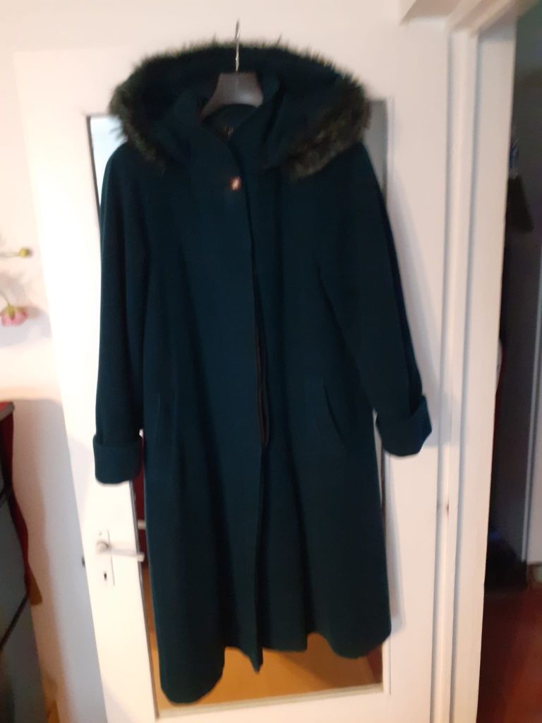 Palton lana verde inchis masura 44
