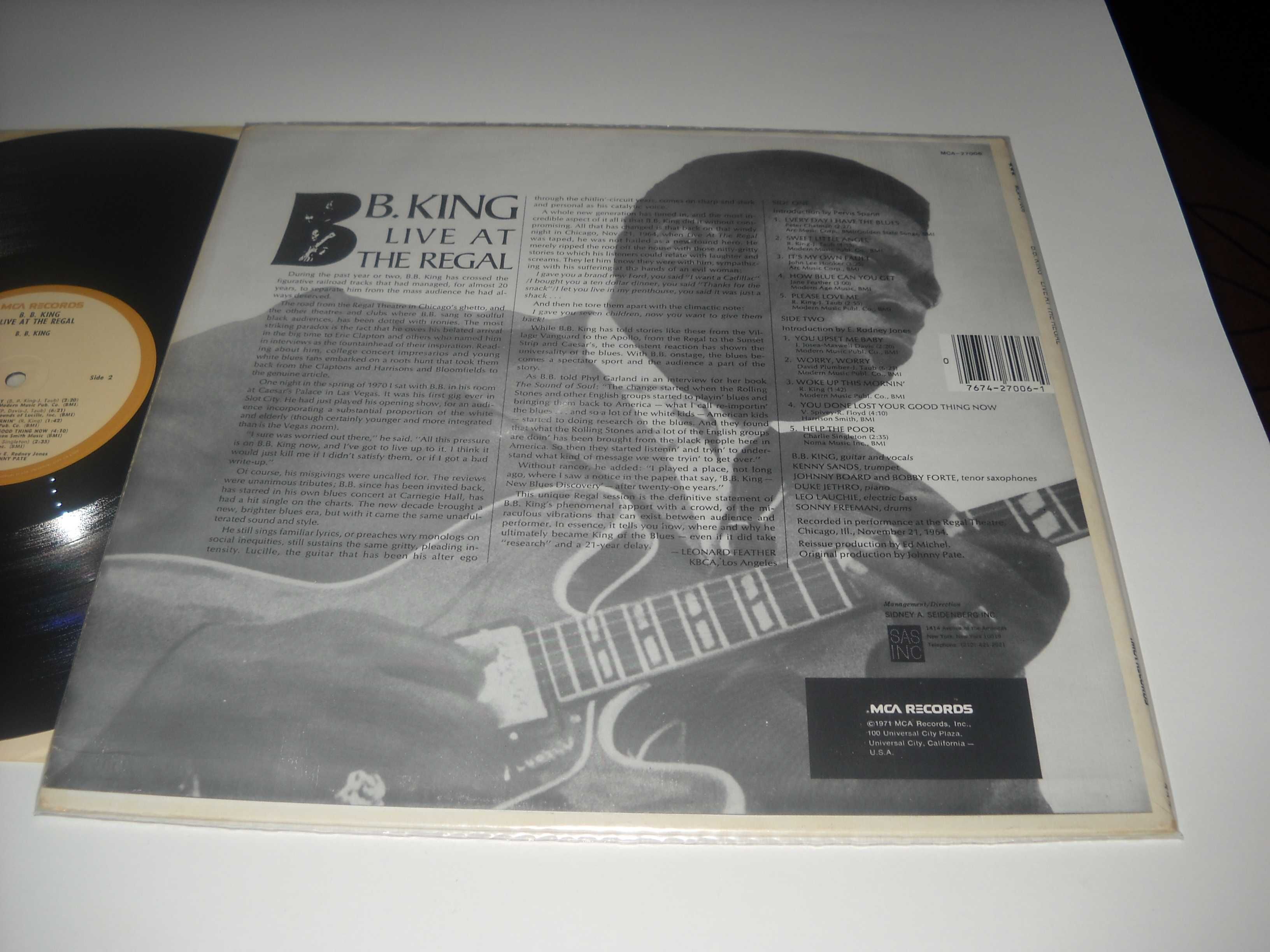 B.B. King:Live At The Regal (1965, reed. anii 70) vinil blues, USA, Ex