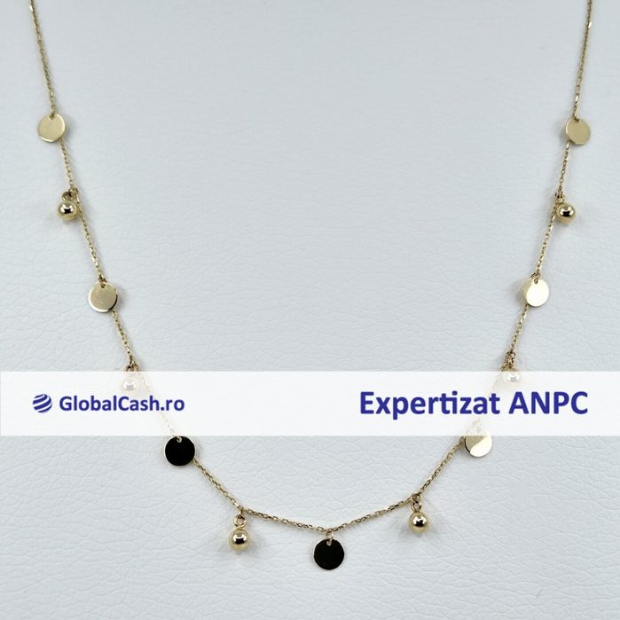 Lant cu pandantiv din aur de 14k, 3.50g | GlobalCash.ro #GO112384