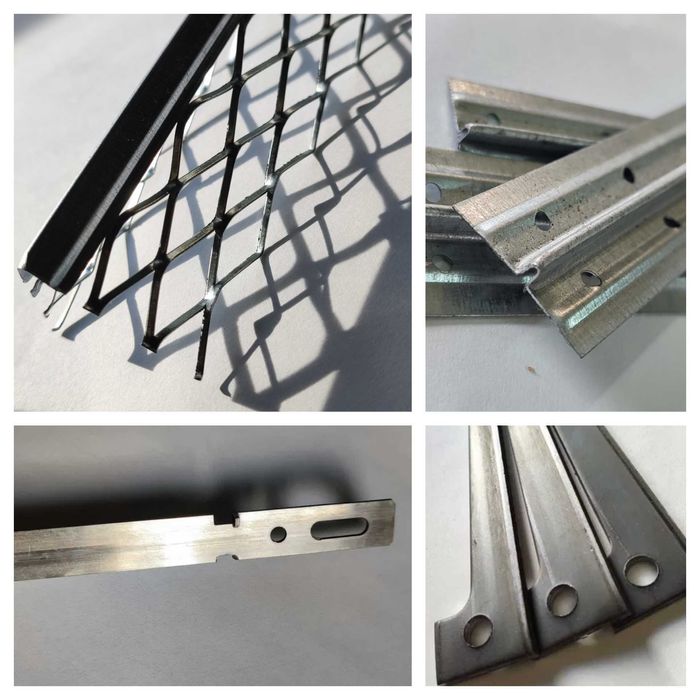 Placa galbena, Distantieri, Montanti, coltare/fasete, pene metalice