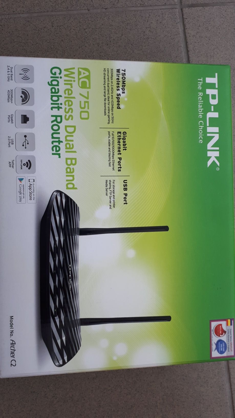 Router gigabite TP-LINK AC 750 Archer C2