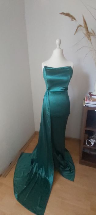 Rochie lunga, verde smarald