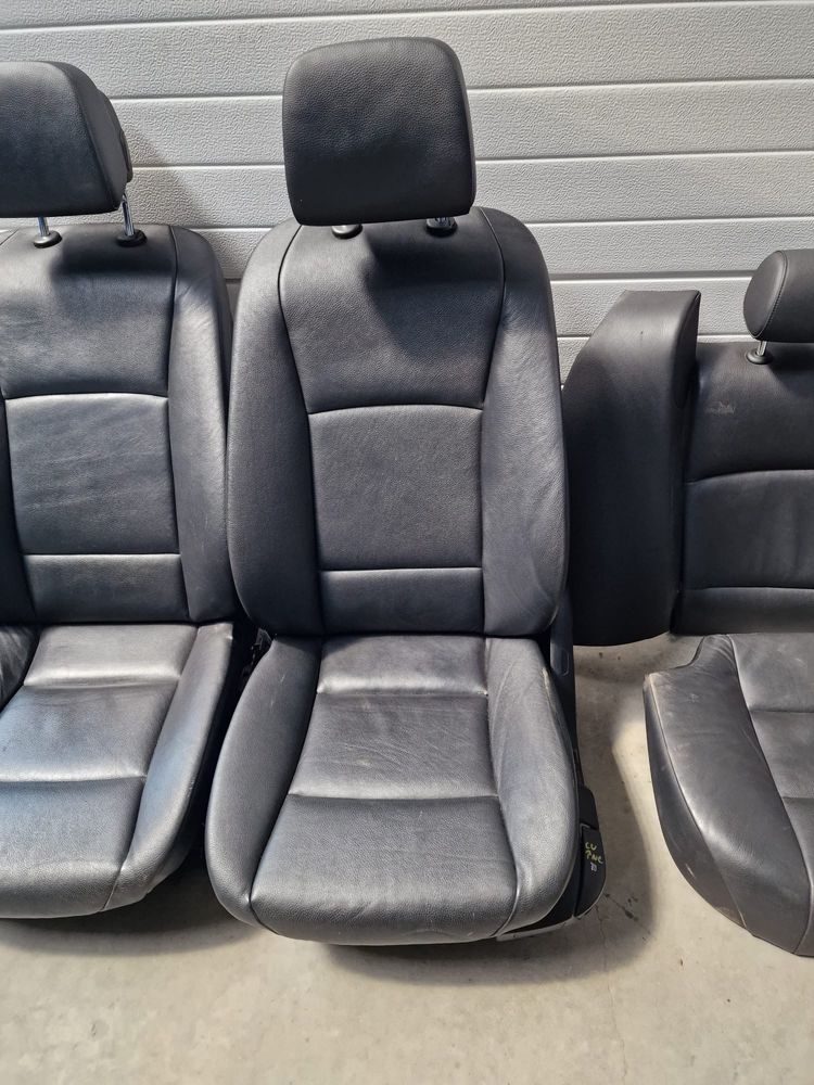 Interior piele negru BMW f10 cu incalzire bancheta rabatabilă