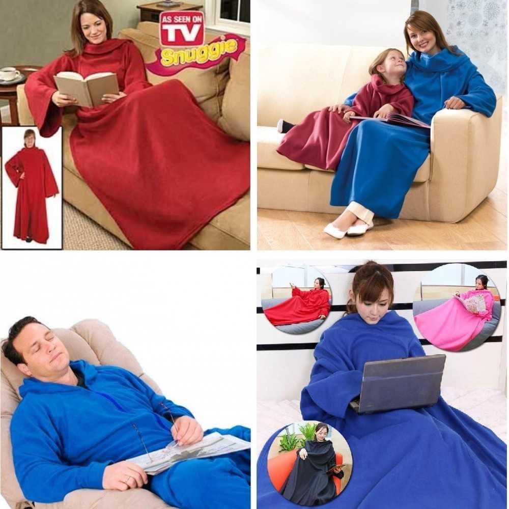 0731 Одеяло от микроплюш с ръкави SNUGGIE