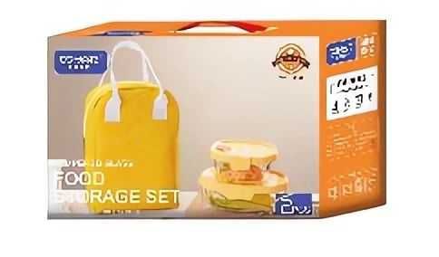 Комплект от 2 бр термоустойчиви стъклени кутии за храна с термо чанта