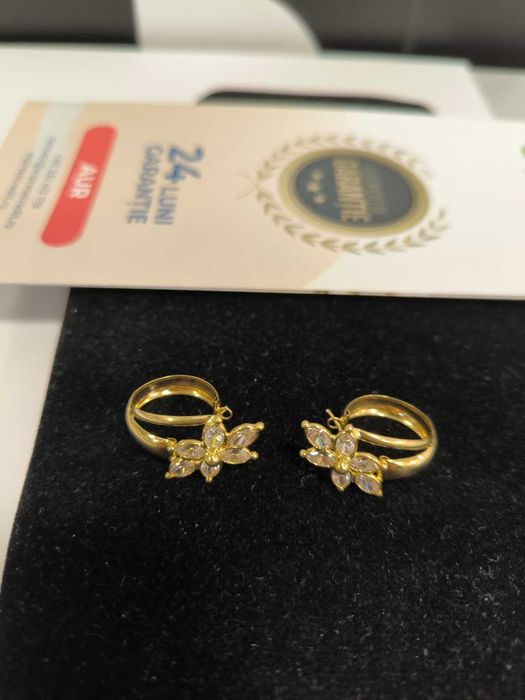 Cercei aur 18K 6.12g (44227/24 AG11 Piata Nicolina) Garantie 2 ani!
