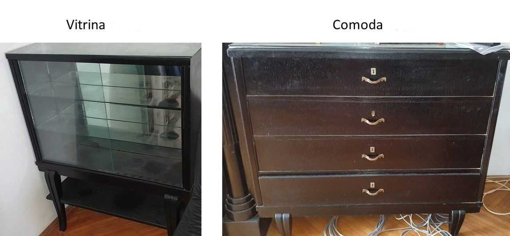 Mobilier de colectie - set sau separate - maro + negru