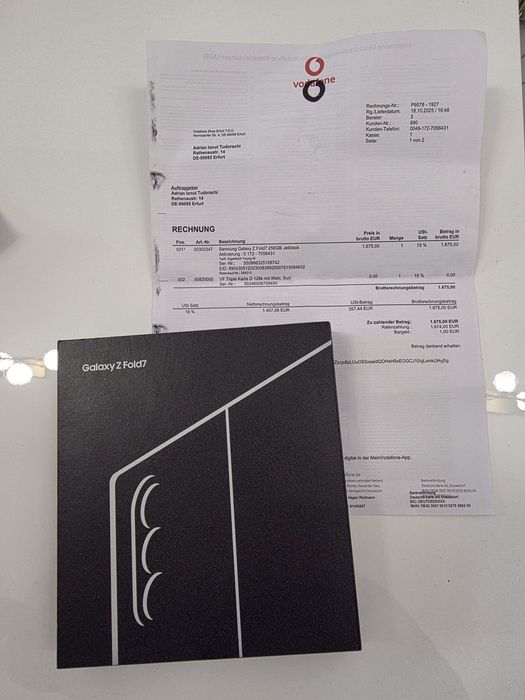 Samsung Z Fold 7 5G Jetblack 256Gb NOU Sigilat Factură 2 ANI GARANȚIE