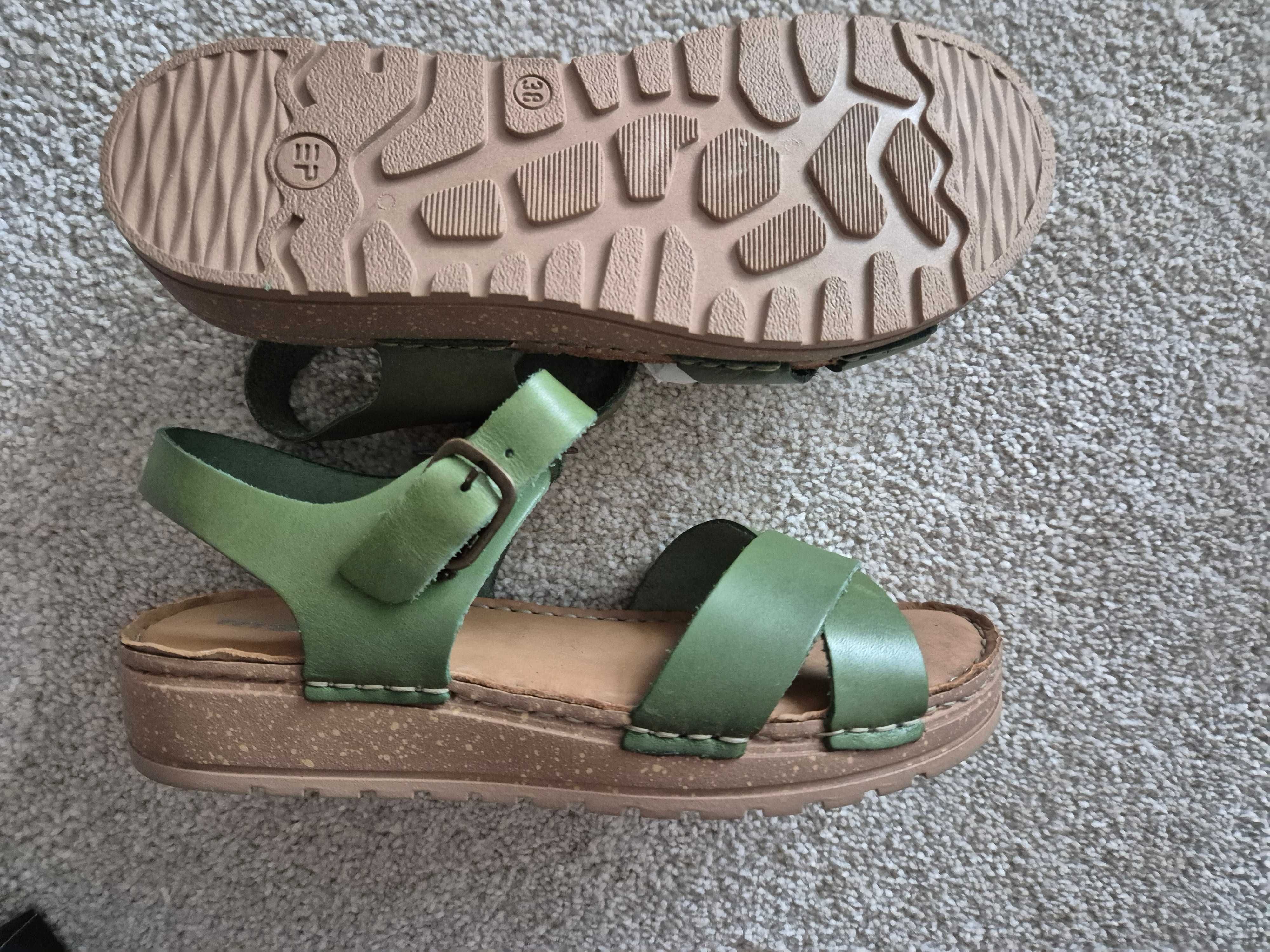Sandale casual din piele,
