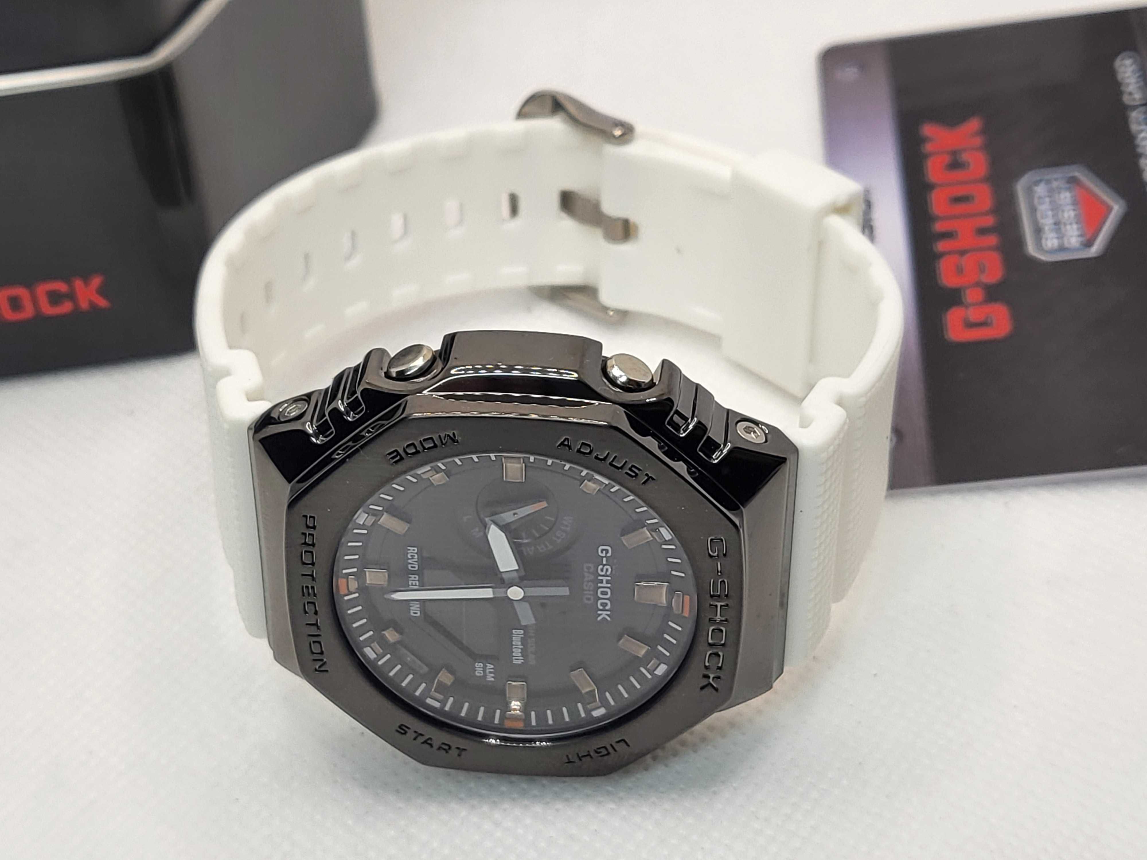 CEAS Casio g shock gm-2100 WHITE Metal , NOU, Garantie 2 ANI
