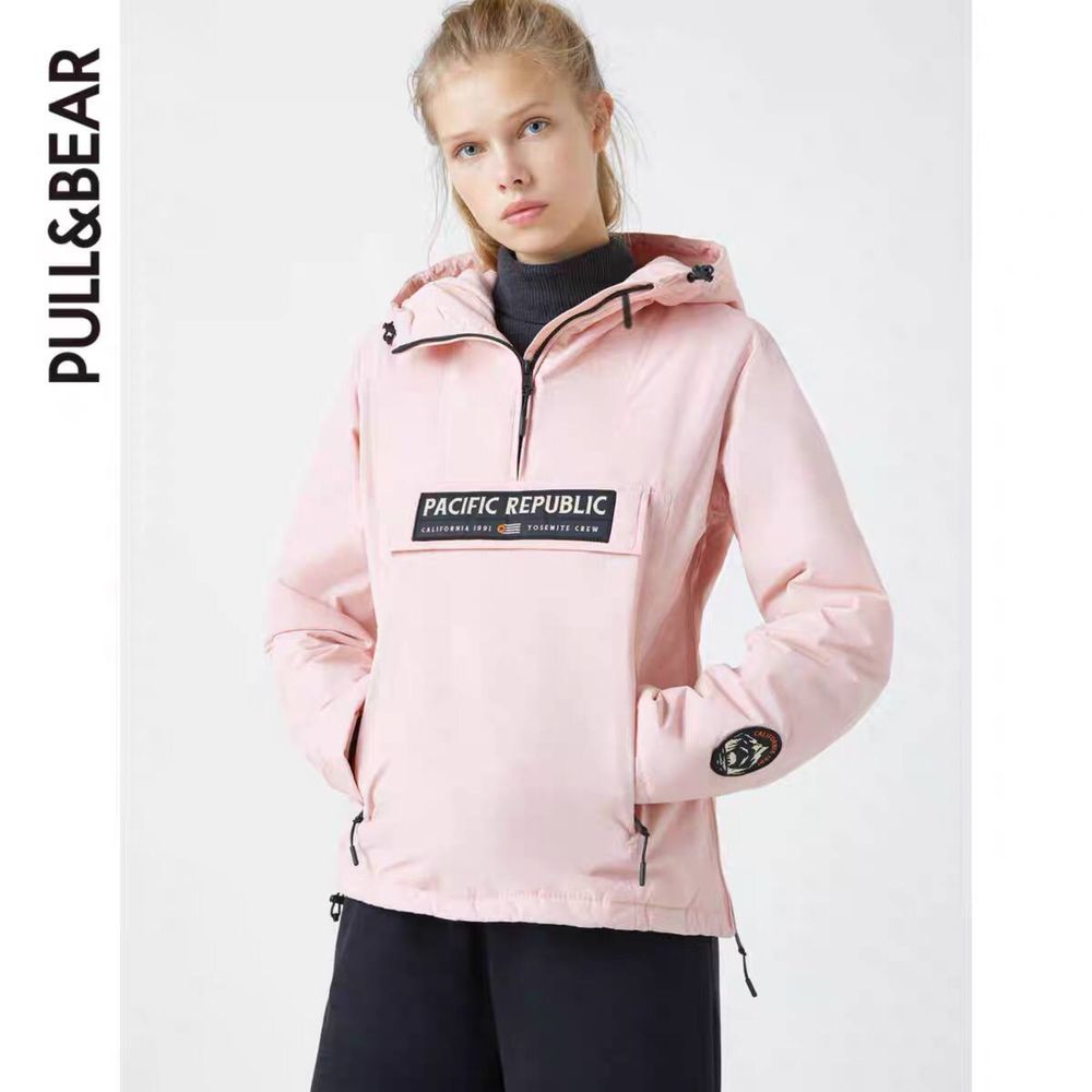 PULL&BEAR Толстовка Женская с капюшоном New PacificRepublic, розовая