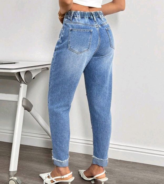 Дамски дънки с перли