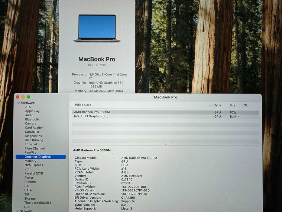 16' Core i7 Apple MacBook Pro 2019 32GB RAM/1TB SSD/Radeon Pro 5300M