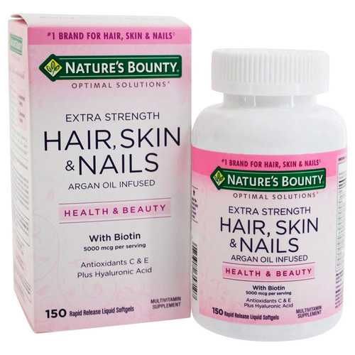 Витаминный комплекс с биотином Hair, Skin & Nails 150капс США
