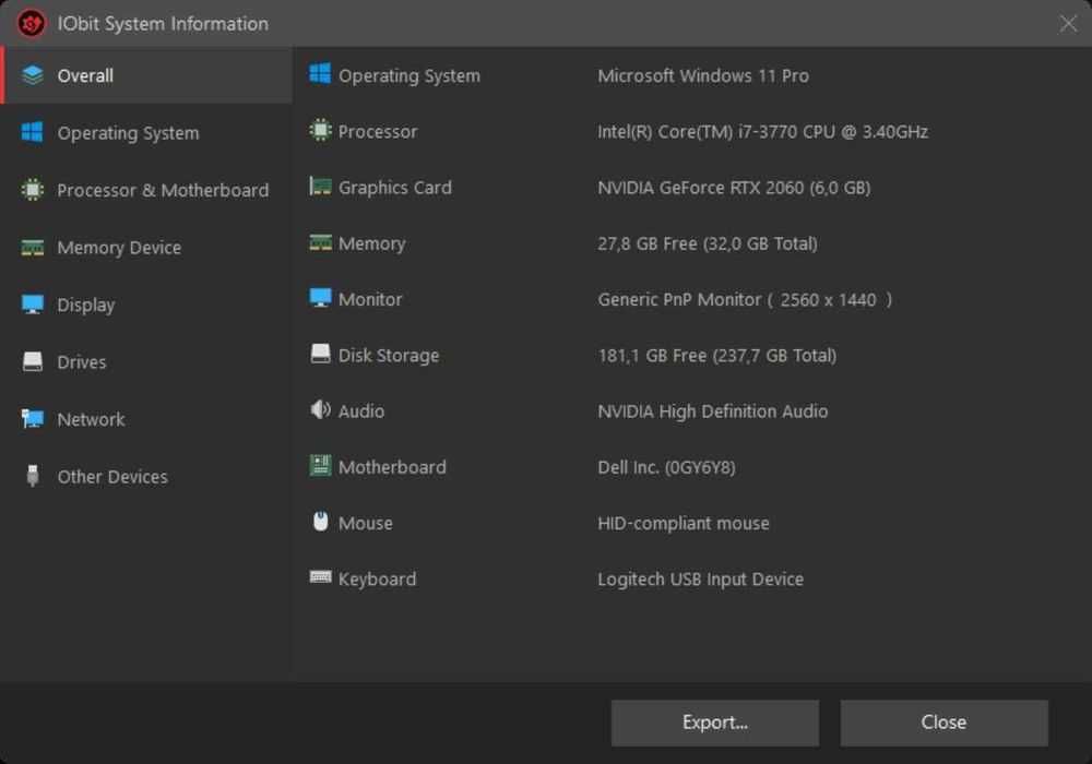 Dell OptiPlex 7010 MT ,Intel i7, RTX 2060, 32GB RAM, Win 11PRO