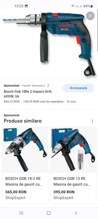 Masina de gaurit bosch GBM 10 RE,Bosch GSB 13 RE 2 impact drill