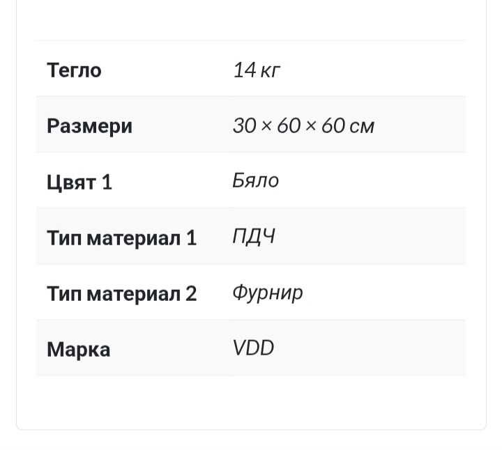 Шкаф за под мивката за баня или други помещения