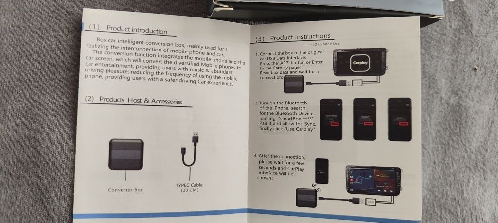 Vând adaptor carplay wireless compatibil doar iphone