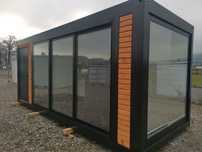 Container modular tip birou cu sticla 2,4m x 6m sau 3m x 6m