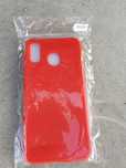 Husa bumper cauciuc silicon folie sticla samsung a20 a30 noua rosie